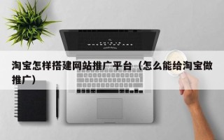 秦皇岛淘宝怎样搭建网站推广平台（怎么能给淘宝做推广）